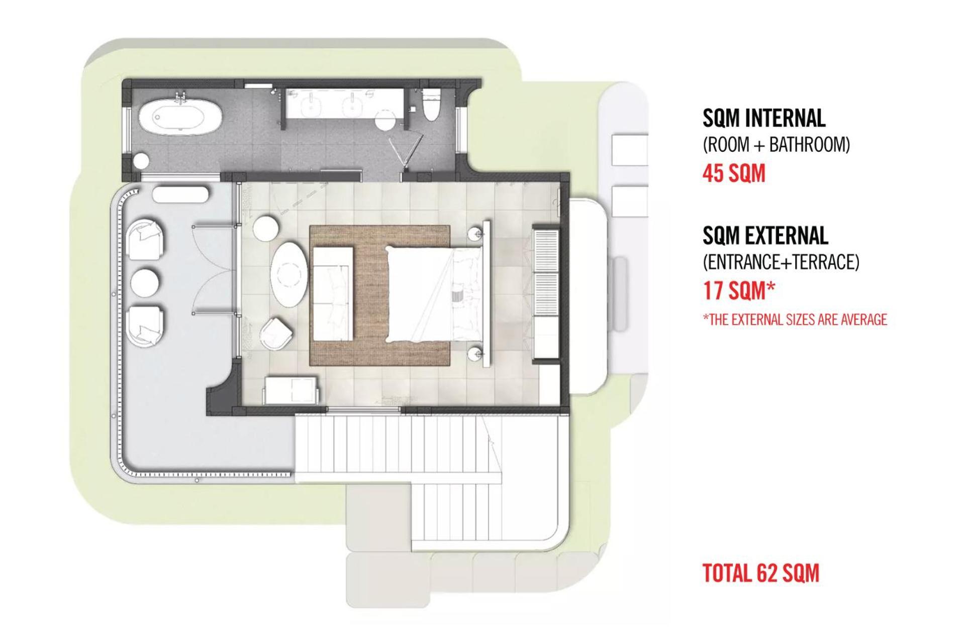 Hotel The Standard, HHQ Zewnętrze zdjęcie Floorplan of a micro apartment
